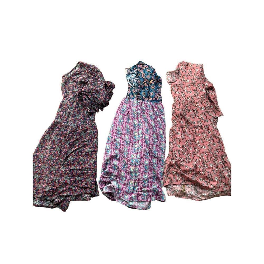 Natural life SCRAP FABRIC short dresses x3 floral size xs‎